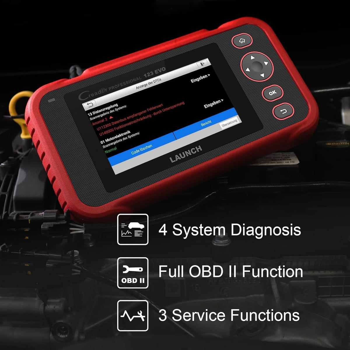 OBD2 Diagnoseapparaat – Autodiagnose Scanner – Foutcode Uitlezer – Auto Diagnosetool – Motor Scanner – Olie Service Reset – WiFi Updates – Touchscreen Android Interface