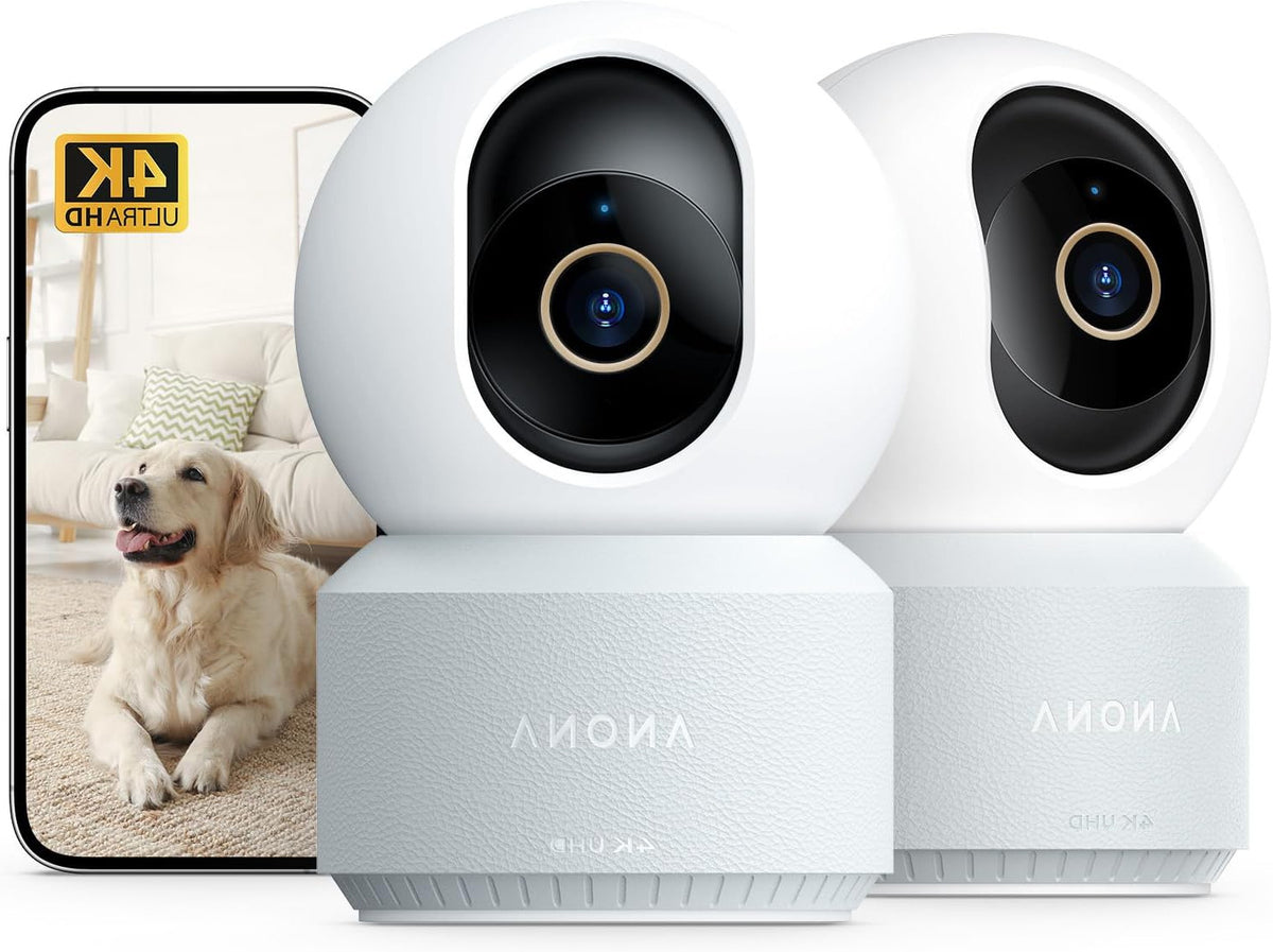 4K HD Bewakingscamera – Beveiligingscamera – Camerabewaking – Binnencamera – Wifi Camera – 360° Panoramisch & AI-detectie – Twee-weg Audio & Wifi 6 Verbinding – 2 Stuks Set