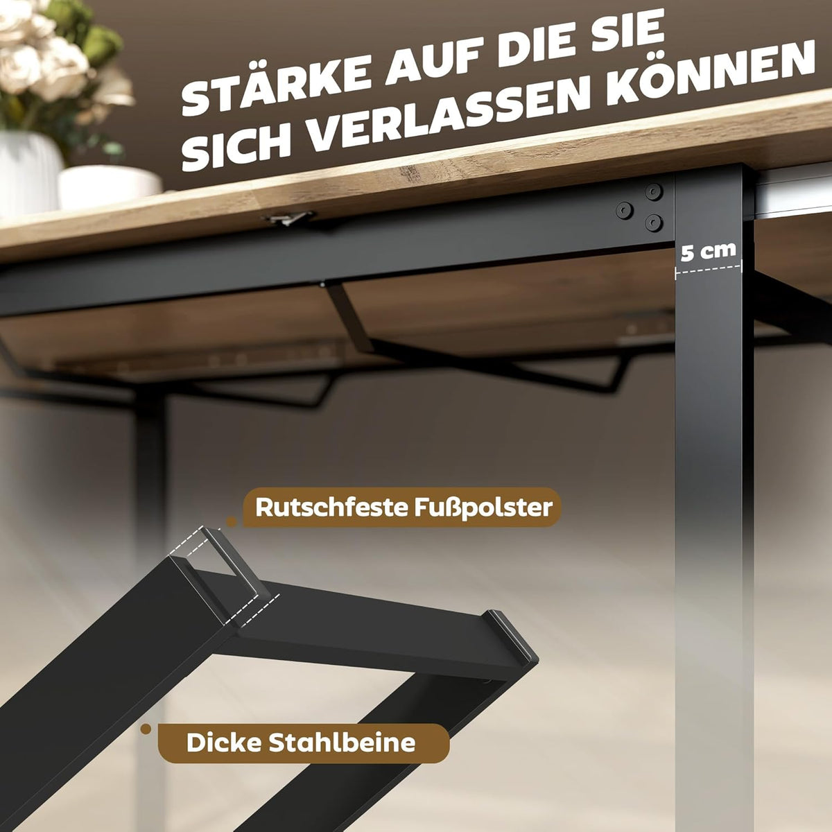 HOMCOM Uitschuifbare Eettafel 140/180 x 80 cm Eettafel met Stalen Poten Rechthoekige Keukentafel voor 6-8 Personen voor Keuken, Eetkamer, Natuur