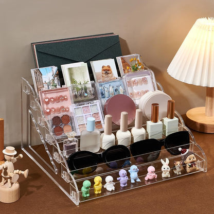Acryl Displaystandaard – Displayhouder – Kaartenhouder – Pinnenhouder – Stickerhouder – Set van 2 – 7-Laags – Transparant Acryl