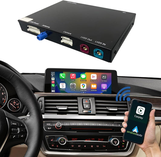 Draadloze CarPlay Android Auto Upgrade – Retrofit Kit Interface – Smartphone Integratie – Auto Multimedia Module – NBT Systeem Decoder – Draadloos Gebruik – Originele Knoppenbediening