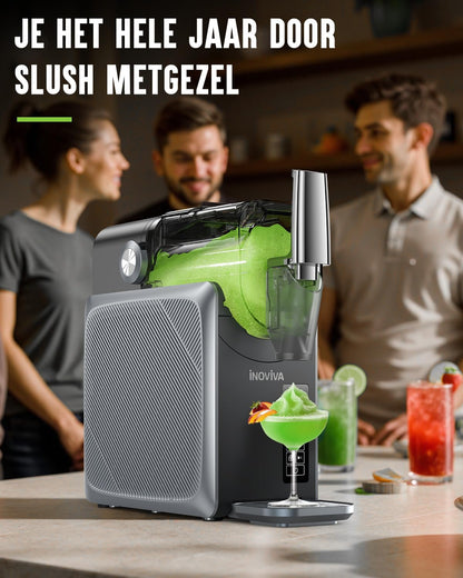Slushie Machine, geen ijs nodig, 2L slushie machine voor thuis met zelfreiniging, 5 voorgeprogrammeerde programma's, bevroren slushies, margarita's, frappés, milkshakes (versie S1.2)