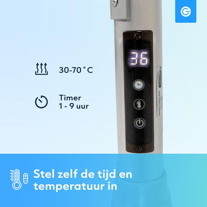 Elektrische Droogtoren – Verwarmd Wasrek – Droogrek – Elektrisch Droogrek – Wasdroger Rek – 4 Lagen Opvouwbaar – Instelbare Temperatuur 30-70°C & Timerfunctie