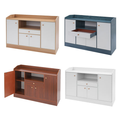 Opbergmeubel – Kast – Dressoir – Keukenmeubel – Buffetkast – Modern – 5 Compartimenten – Hardhout – Magnetische Sluiting – Blauw