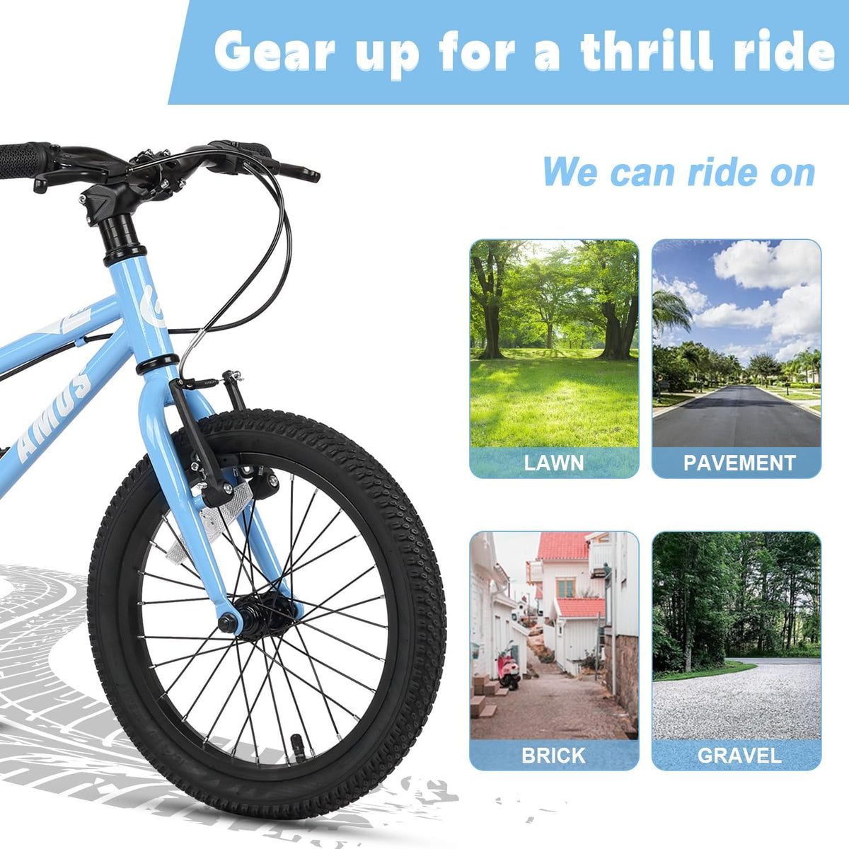 Glerc kinderfiets 16 inch BGG1029A16blu