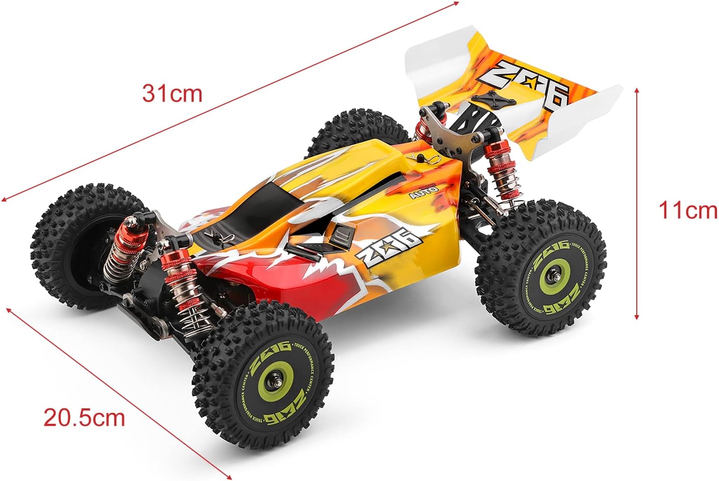 Op Afstand Bestuurbare Auto – RC Auto – Terreinwagen – Off Road Crawler – 4WD – 1:14 – 75 Km/U – Borstelloze Motor