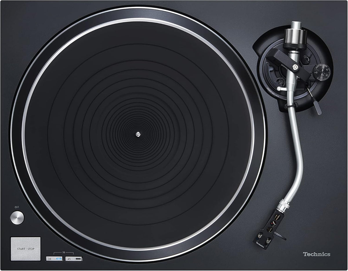 Technics SL-100CEG-K Direct Drive Draaitafel Systeem met AT-VM95C Cartridge, Auto Lifter, Kernloze Motor, Vinylspeler met 3 Snelheden, Zwart