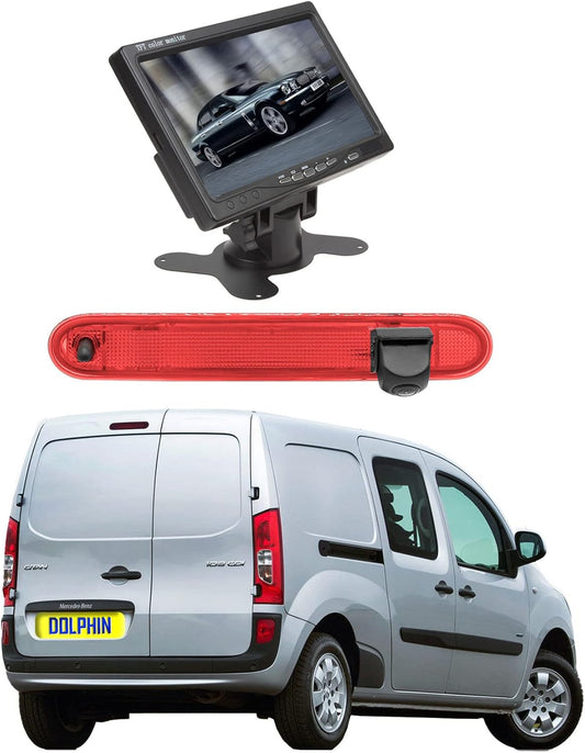 Dolphin Automotive Remlicht Achteruitrijcamera past op Mercedes Citan 2012-2021 (camera met 7 inch dashmonitor)