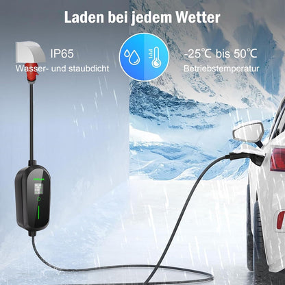 Oplaadkabel type 2 CEE-stekker met instelbaar laadvermogen, EV-oplader en mobiel laadstation/wandbox voor ID.3, ID.4, ID.5, model Y