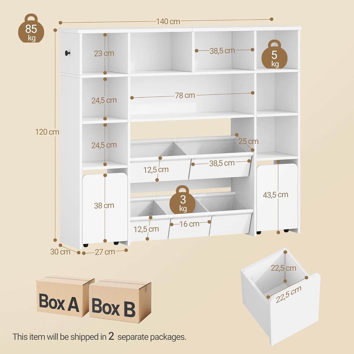 Hzuaneri Nursery Racks & Shelves EKB75203W