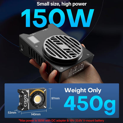 LED videolamp – Videolicht – COB ledlamp – Fotolamp – Studioverlichting – Complete set – 150 W – Bi-Color 2800K-6500K