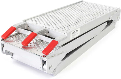 Wiltec 3-delig inklapbare oprijplaat tot 270 kg laadramp laadplaat aluminium anti-slip oprijden