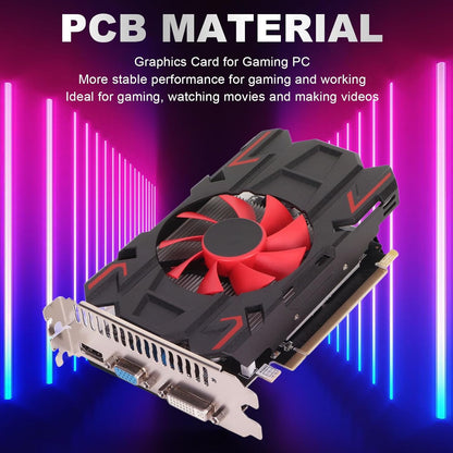 HD7670 4GB Grafische Kaart, DDR5, 128bit, PCI Express 2.0 16X, 650/1800MHz, 2560x1600, Desktop Pc-gamingvideokaart met HDMI-, DVI- en VGA-poorten (HD7670 4 GB DDR5)