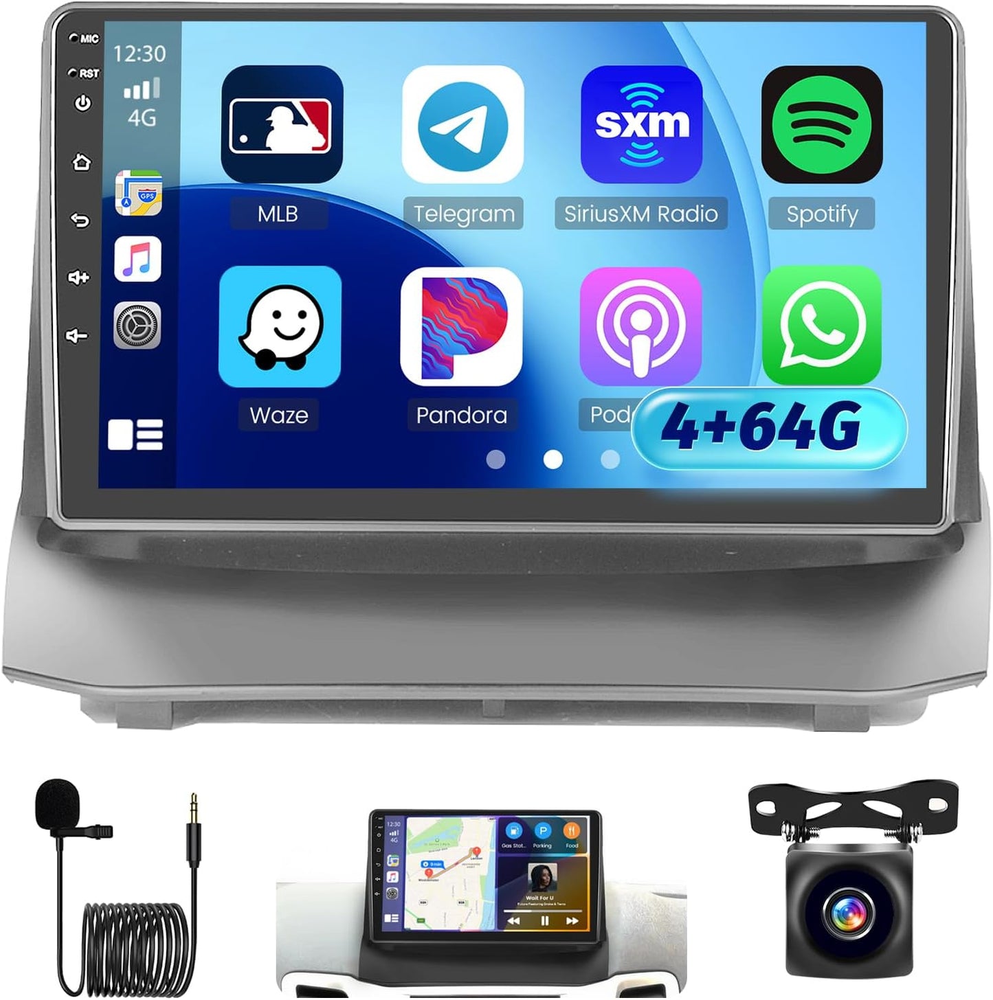 Android Autoradio – Multimedia Radio – Navigatie Systeem – Inbouw Radio – Car Stereo – 9 Inch Touchscreen – Draadloze Carplay & Android Auto