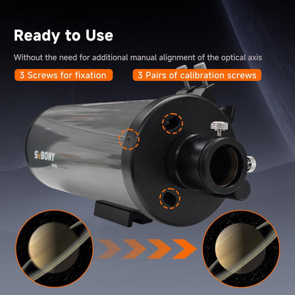 Svbony MK90 Telescope Maksutov Cassegrain OTA, 90mm f/13.9 Portable Telescope, Multilayer Precision Aluminum Coating, for Astronomical View of the Moon Planet and Astrophotography - QUORE