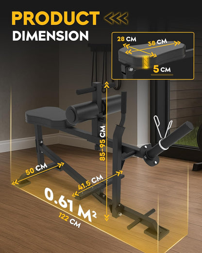 GUUG Calf Machine Road Traine Calf Stretcher Seated Leg Trainer for Home Strength Leg Trainer Leg Training Device Training Seated Calf Raise Machine - QUORE
