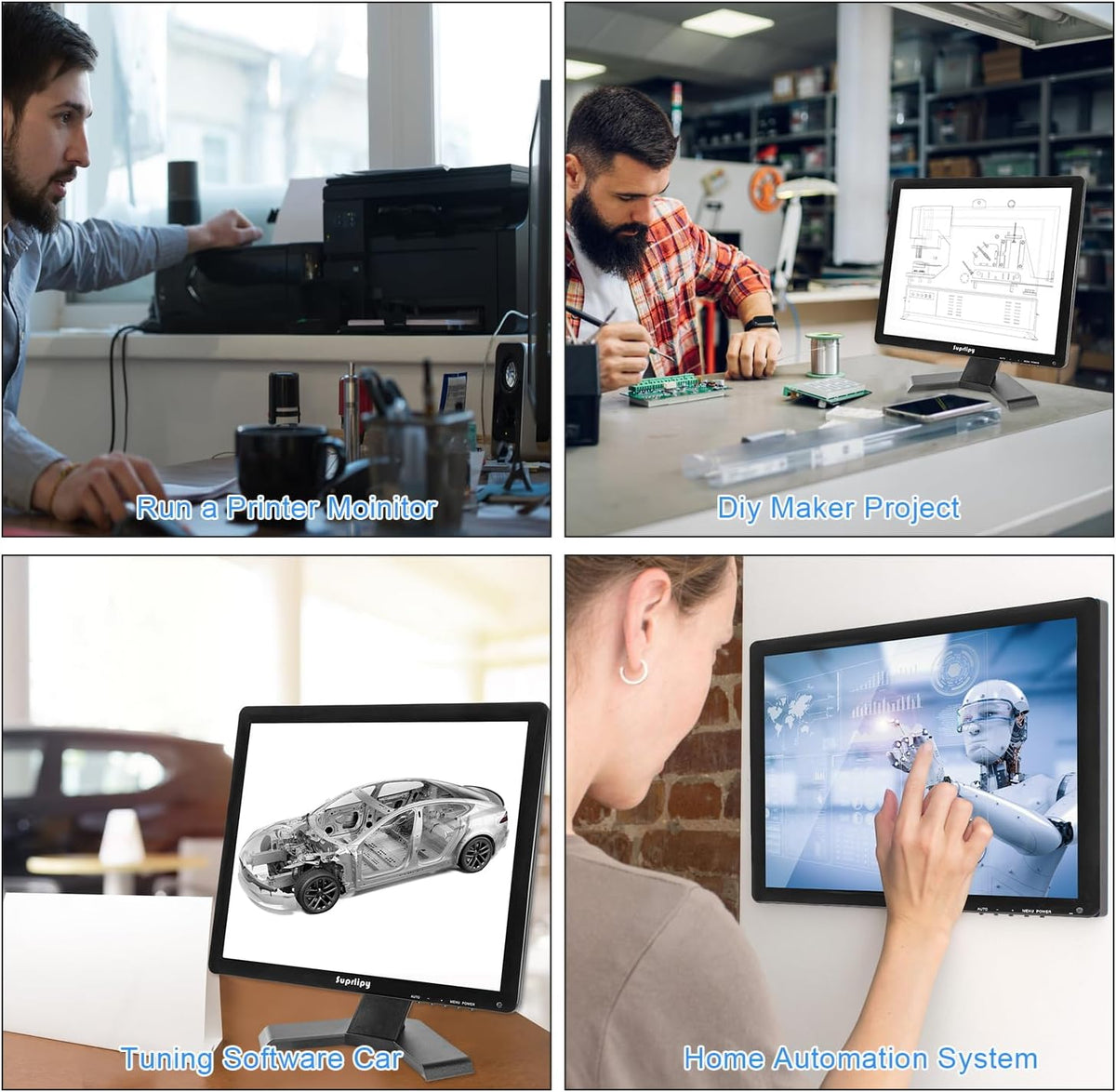 15 inch touchscreenmonitor – Touchscreen Monitor – Touchscreen Scherm – LCD-Monitor – TFT-Monitor – 1024 x 768 Resolutie – 10-Punts Capacitief Multitouch