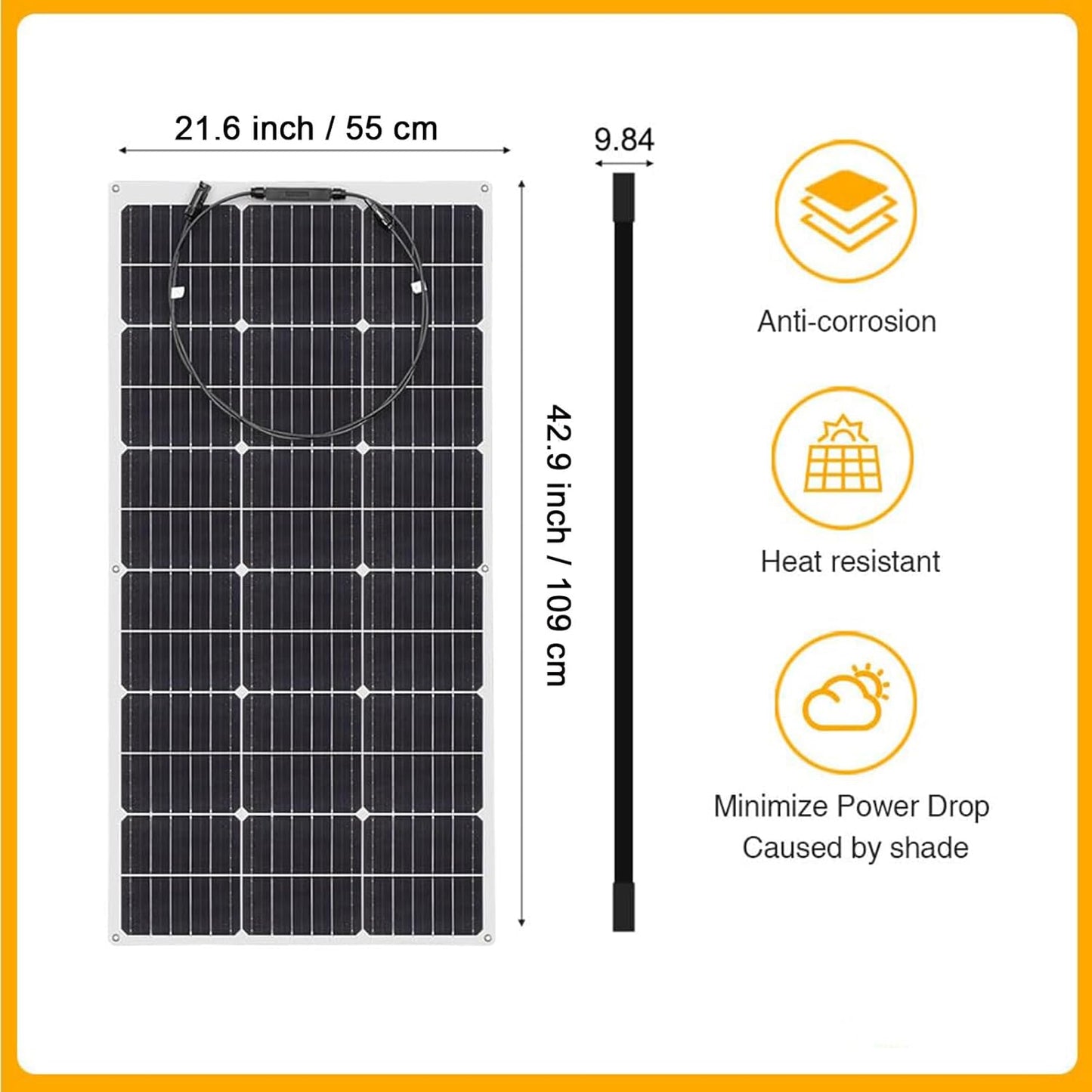 XINPUGUANG 200W Solar Kit 2st 100W Flexibele zonnepanelen Mono PERC Module 20A Solar Regulator voor boot, auto, caravan, 12V batterij opladen (200W)