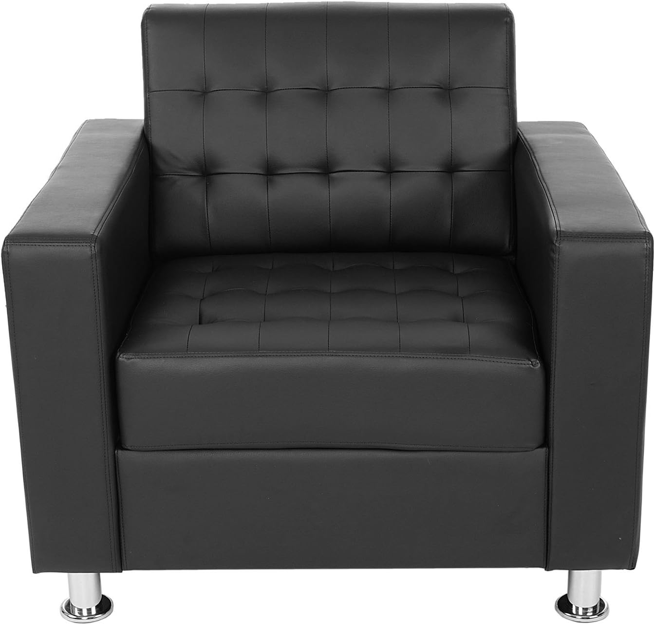 Loungestoel – Fauteuil – Relaxstoel – Armstoel – Loungestoel Kunstleer – Hoogwaardig Kunstleer – Massief Houten Frame – Stevige Metalen Poten