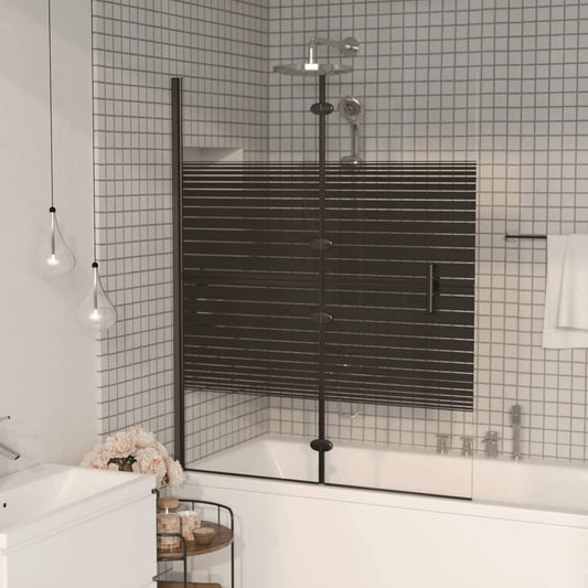 Inklapbaar Douchepaneel – Douchewand – Douchedeur – Doucheafscheiding – Douche Scheidingswand – ESG Veiligheidsglas – Aluminium Frame – 120 x 140 cm – Ruimtebesparend Design