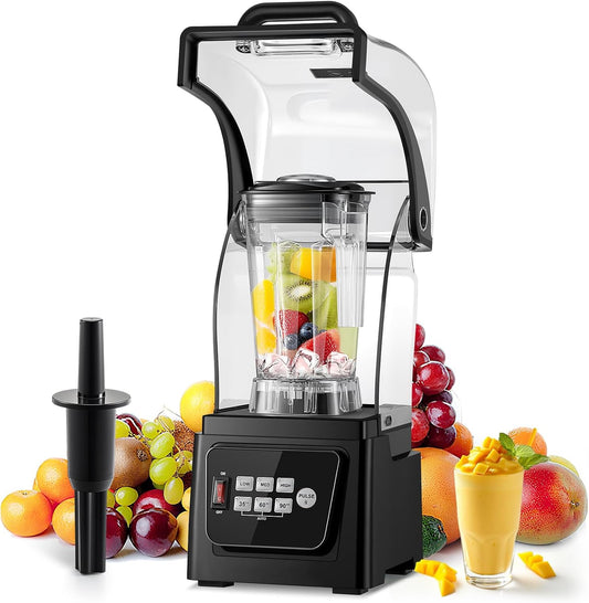 Huanyu 2L hogesnelheidsmixer met geluidsisolatiekap
