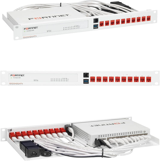 Rackmount.IT 19 inch rack mount voor Fortinet Firewall Appliance - 1U Server Rack Shelf met Easy Access Front netwerkaansluitingen, netjes ontluchtd, RM-FR-T10