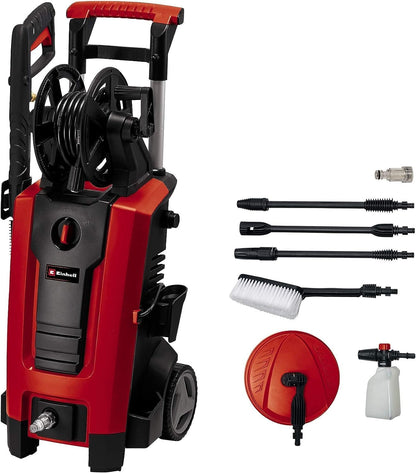 Hogedrukreiniger – Drukspuit – Waterpistool – Schoonmaakspuit – Reinigingsapparaat – 1.900 Watt – 140 Bar – Met Horizontale Wasborstel – 420 L/U Waterverbruik