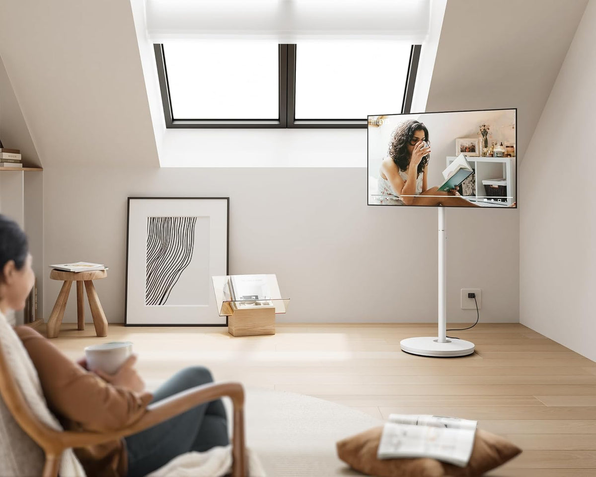 Mobiele Tv-Standaard – Tv-Standaard Op Wielen – Tv-Trolley – Tv-Statief – Televisiestandaard – Voor 24-48 Inch Tv’s – In Hoogte Verstelbaar 1000-1200 Mm