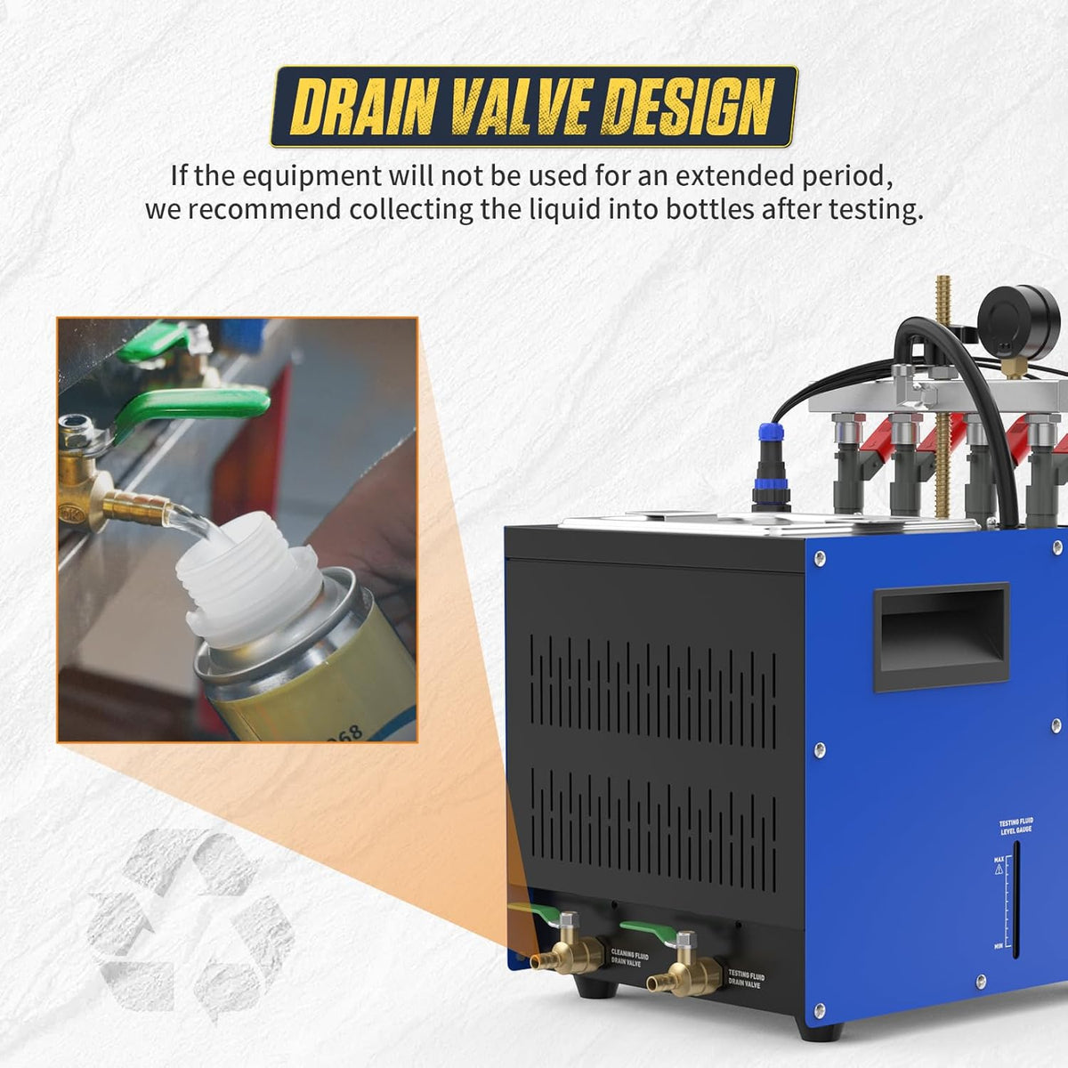 Injectiereiniger – Injector Cleaner – Brandstofsysteem Reiniger – Injector Tester – Ultrasone Reiniger – 4 Cilinders – Effectieve Koolstofverwijdering – Real-time Functietest