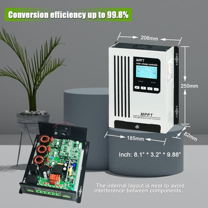 96V 65A MPPT zonnelader 48V 60V 72V Auto Wake Up Dead Battery DC180V PV-ingang 6600W voor off-gird zonnestelsel Verzegelde gel AGM overstroomde lithiumbatterij