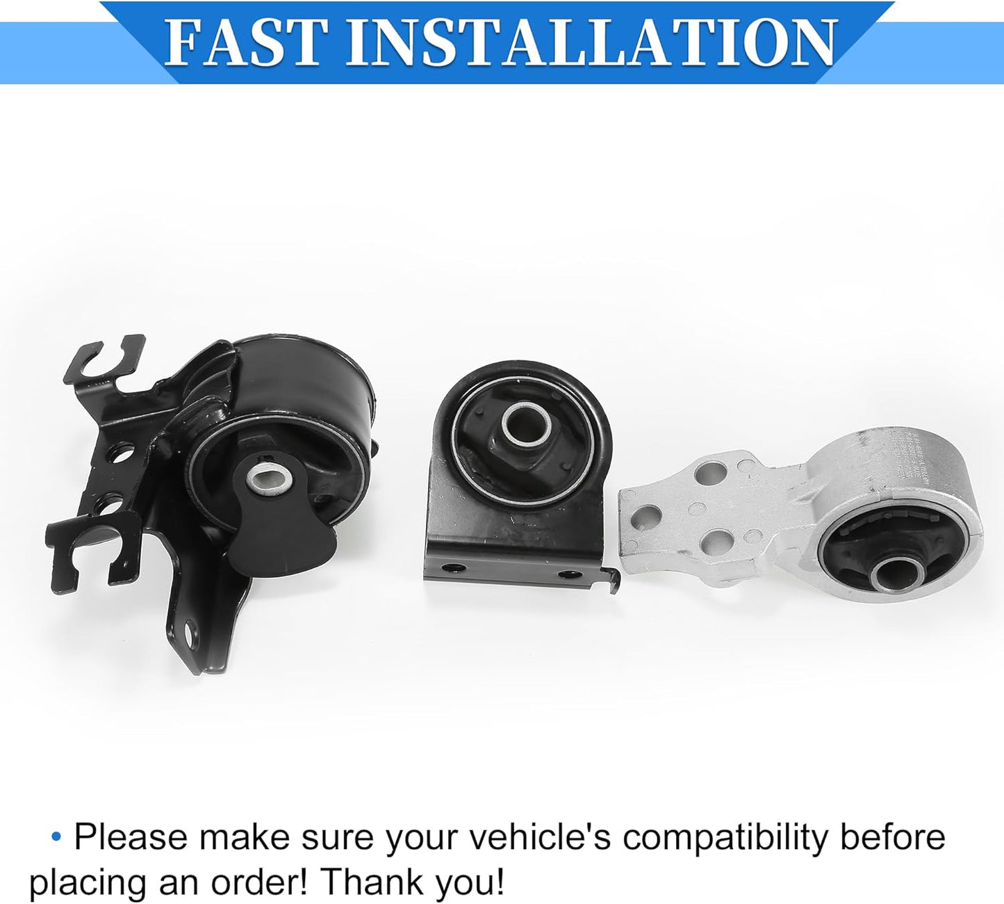 1 Set Motorbevestiging Set Compatible Voor Ford Escape 2005-2012, Slijtvast Ijzer Zwarte Motorbevestiging Set