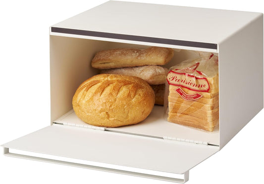 Yamazaki 4352 TOWER Bread Case, white, Steel, 40 x 34.5 x 24 cm