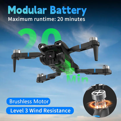 M18LCD RC Quadcopter met 1080P Camera 45° Verstelbare Lens Borstelloze Motor Eenknops Start/Landing FPV Opvouwbaar voor Volwassenen