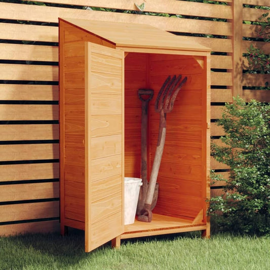 Gazebo Brown 55x52x112cm Solid Wood Spruce,Outdoor Garden Storage Shed,Storage Box Garden Furniture - QUORE