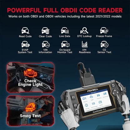 Autodiagnoseapparaat – OBD2 Scanner – Voertuigfoutlezer – Motorcodelezer – ABS SRS Diagnose – 2,4 Inch Display – Batterijloos Via OBD-Poort