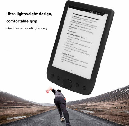 E-Book Reader 6, Niet-verblindende en Oogvriendelijke E-reader HD-touchscreen E-Ink-technologie, Ingebouwde 8GB ROM en 32GB TF-kaartuitbreiding