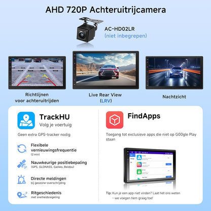 A5L Autoradio 2 DIN Android, Draadloos CarPlay en Android Auto, OBD2 Bluetooth Scanner, 7 Inch Touchscreen Autoradio met GPS Navi, Wi-Fi/BT/USB, AI-Chat, FM/AM/RDS, A5LG2B7T-S04