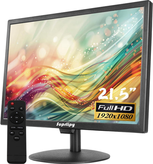 21,5 inch FHD kleine monitor IPS LCD-scherm 1920x1080 60Hz 16:9 met HDMI BNC VGA AV USB-ingang ingebouwde luidspreker voor CCTV-beveiligingscamera DVR PC RasPi