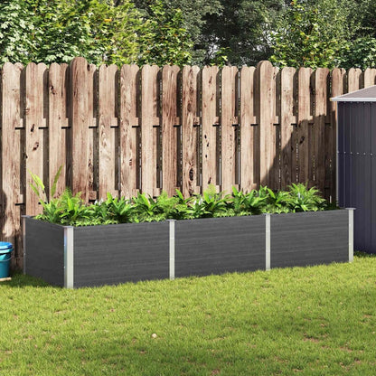 vidaXL Planter raised 300x100x54 cm HKC grey, planter, garden box, plant pot, planters, garden planters, planters, planters, planters, planter, planters - QUORE