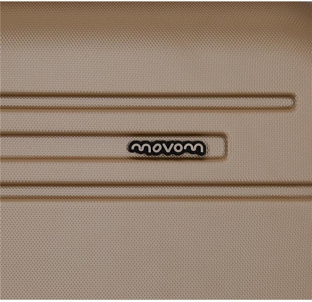 Movom Galaxy Kofferset, blauw, 55/68 cm, ABS, zijdelingse combinatiesluiting, 109 l, 6,56 kg, 4 dubbele wielen, handbagage, Beige, 40 x 55 x 20 cm, 48 x 68 x 27 cm, Set van 2 koffers