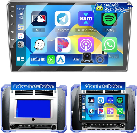 Autoradio – 2 DIN Autoradio – Android Autoradio – Carplay Autoradio – Draadloze Autoradio – 9 Inch Touchscreen – Draadloze CarPlay & Android Auto