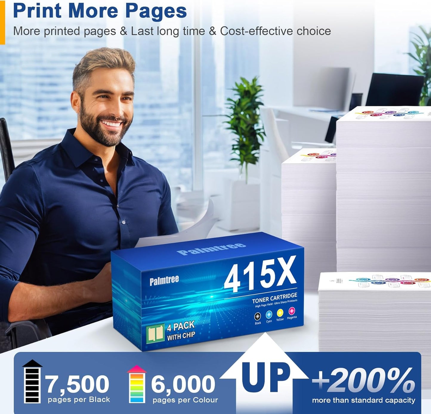 Compatibele Toner Kit – Toner Set – Cartridges – Printer Toner – Vervangende Toners – Met Chip – Hoge Printcapaciteit 7500 Pagina’s
