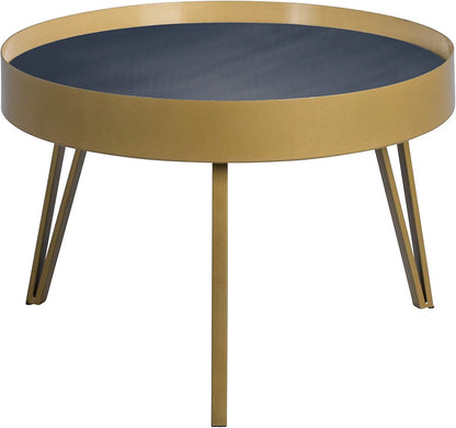 Hometrends4You Tom 2 Salontafel, Metaal, Zwart/ Goud