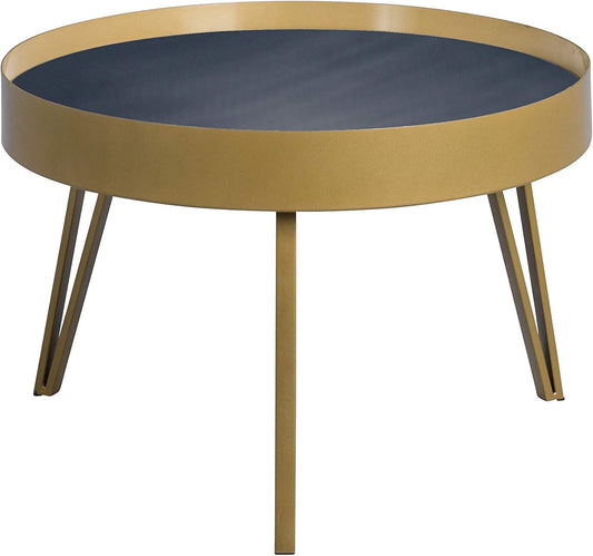 Hometrends4You Tom 2 Salontafel, Metaal, Zwart/ Goud