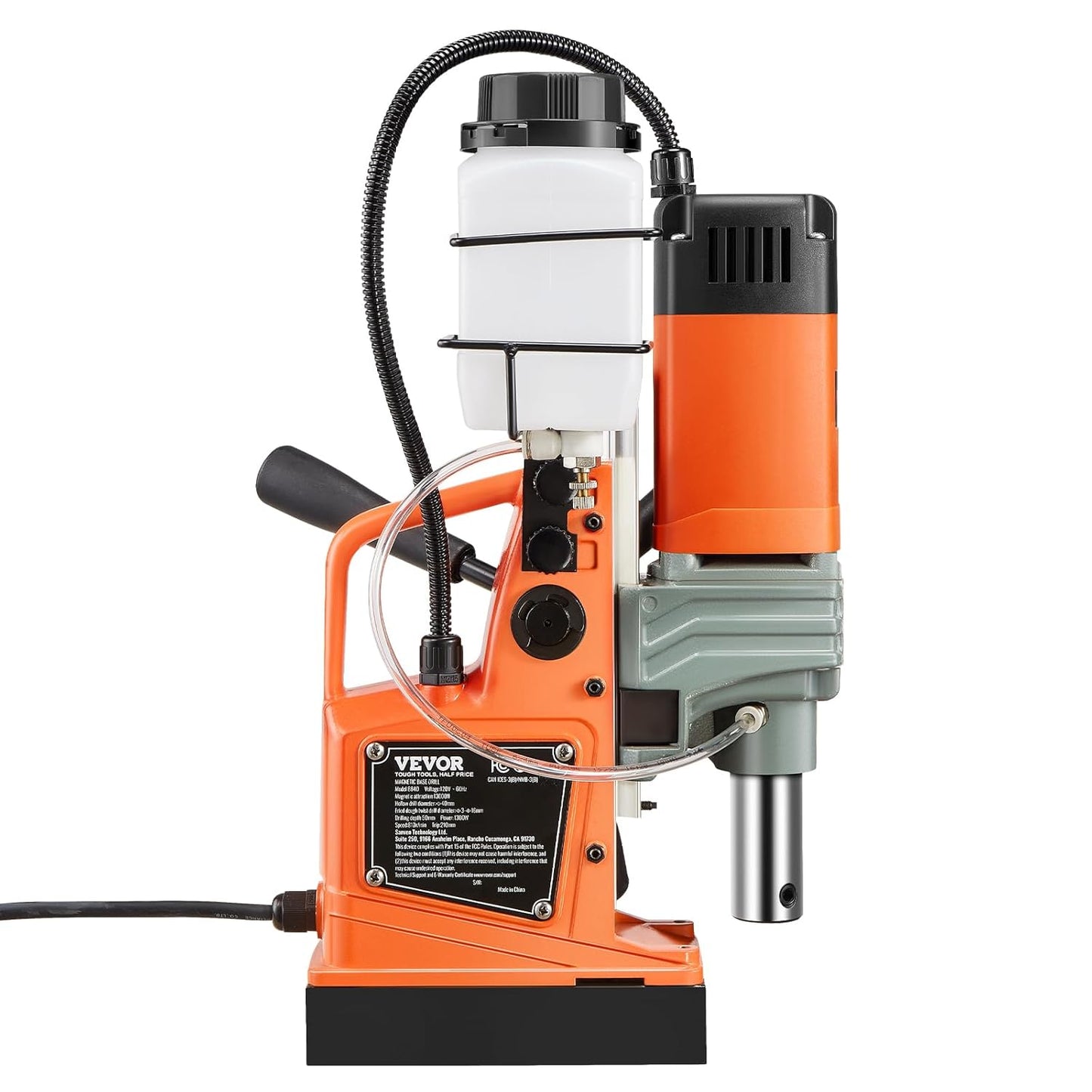 VEVOR Magnetische kolomboormachine, snelheid tussen 0 – 810 omw/min, draagbaar, 220 V-240 V, 50/60 Hz, 1300 W, magneetboormachine max. boordiameter 40 mm, max. diepte 50 mm, magneetkracht tot 13000 N