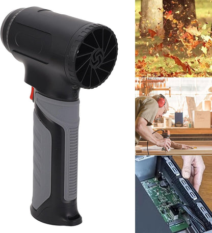 Jet Blower, Elektrische Luchtstofdoek, 40000RPM Windsnelheid Oplaadbare Draadloze Bladblazer met 6000MAH Batterij voor Computer, Auto, Buitenshuis, Ideaal voor Sneeuwverwijdering