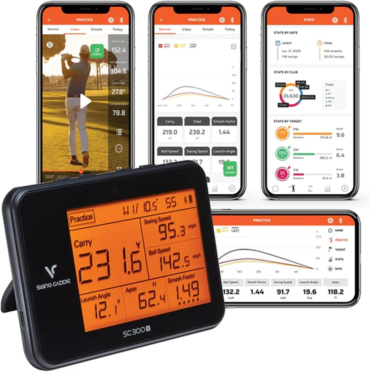 Voice Caddie Sc300I draagbare golflanceringsmonitor (2021)
