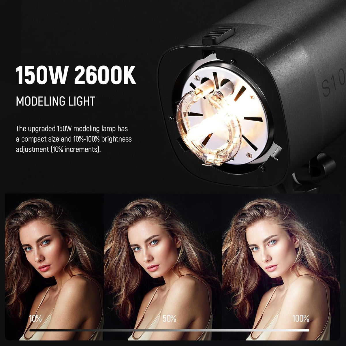 NEEWER 800Ws Studio Monolight Strobe Flash Set: S101-400W PRO 5600K flitslicht Studio met 2,4G trigger/150W instellamp/Bowens Mount/softboxen/standaard/reflector/tas, compatibel met QPRO