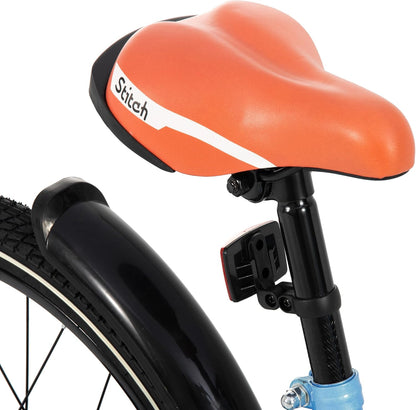STITCH Vintage 18 inch kinderfiets voor jongens en meisjes van 6 - 8 jaar, met stablizer en standaard, blauw