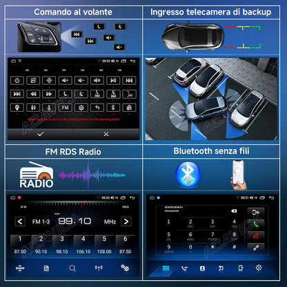 Android 14 Autoradio – Navigatiesysteem – Car Stereo – Touchscreen Radio – Bluetooth Radio – 9 Inch Scherm – Draadloze CarPlay & Wifi